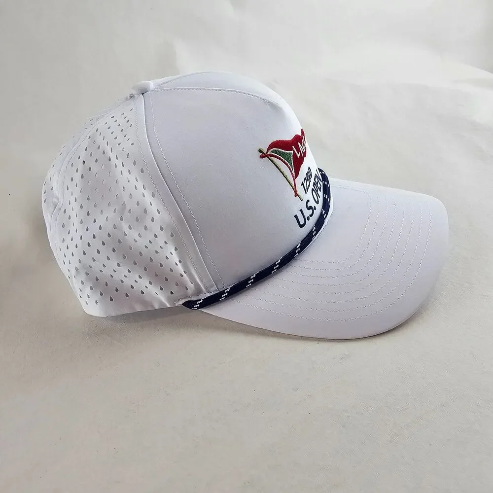 Short Par 4 LACC 123rd U.S. Open White Rope Golf Hat Performance Snapback Cap